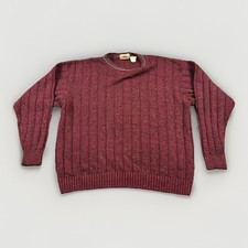 Vintage Northern Elements Sweater Knit Mens XL Burgundy 90s Classic