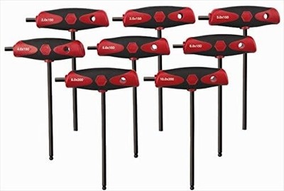Wiha 33496 8 Piece Softgrip Hex T-Handle Metric Set