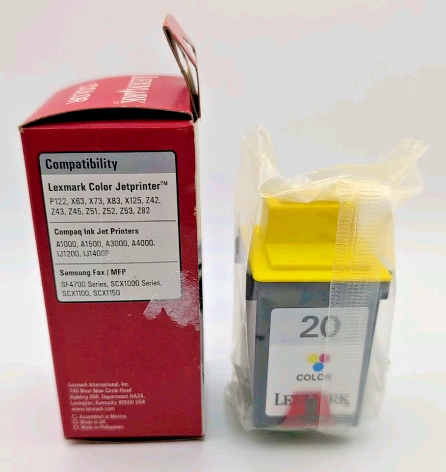 Genuine Lexmark 20 Color Ink Cartridge New & Sealed-Unknown Expiration - Image 2 of 4