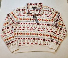 NWT Natural Reflections Women's Fleece Aztec Pullover 1/4 Zip Jacket SZ Medium