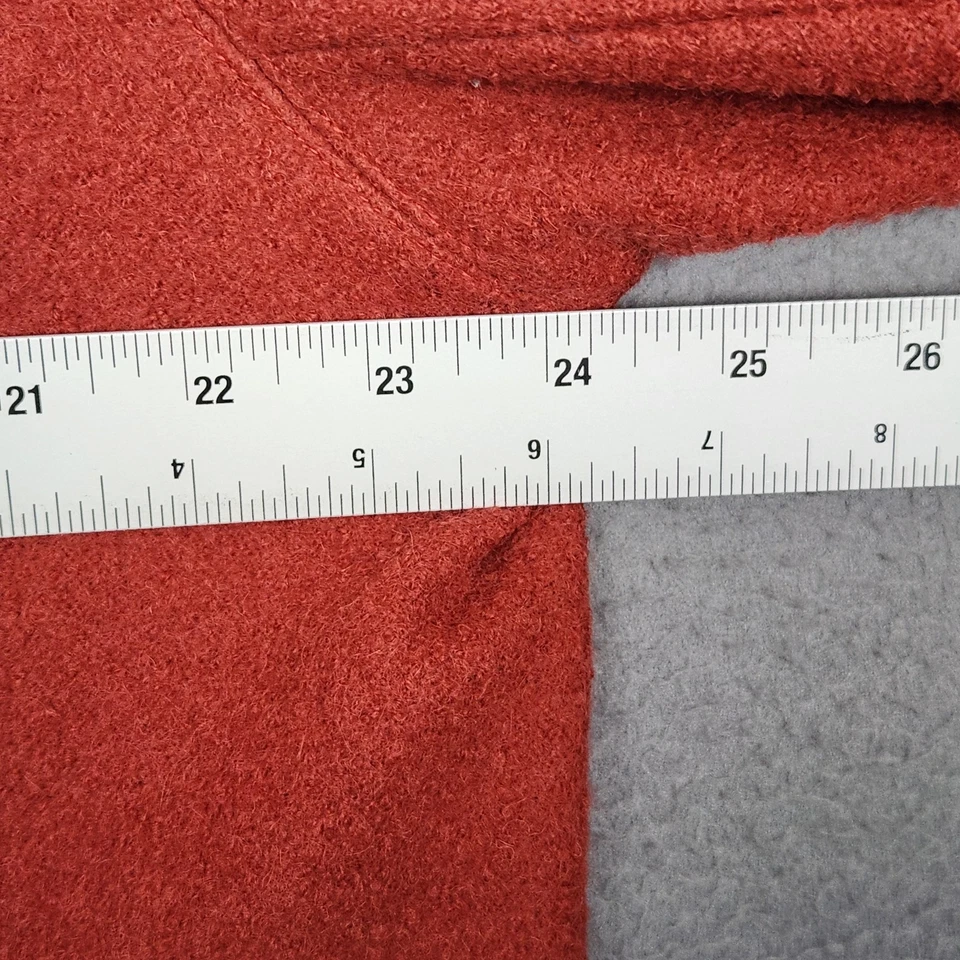 Chaqueta mujer Talbots 1X rojo óxido alpaca mezcla lana hervida botón Foto 3 de 4