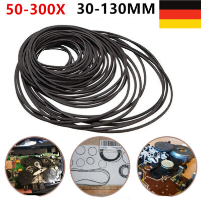 300x Riemen Antriebsriemen 30~130mm für Kassettendeck Cassette Tape Deck Belt DE