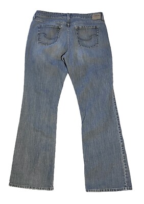 Levi Strauss Signature Jeans Misses 14 Long Low Rise Bootcut Stretch Blue Denim