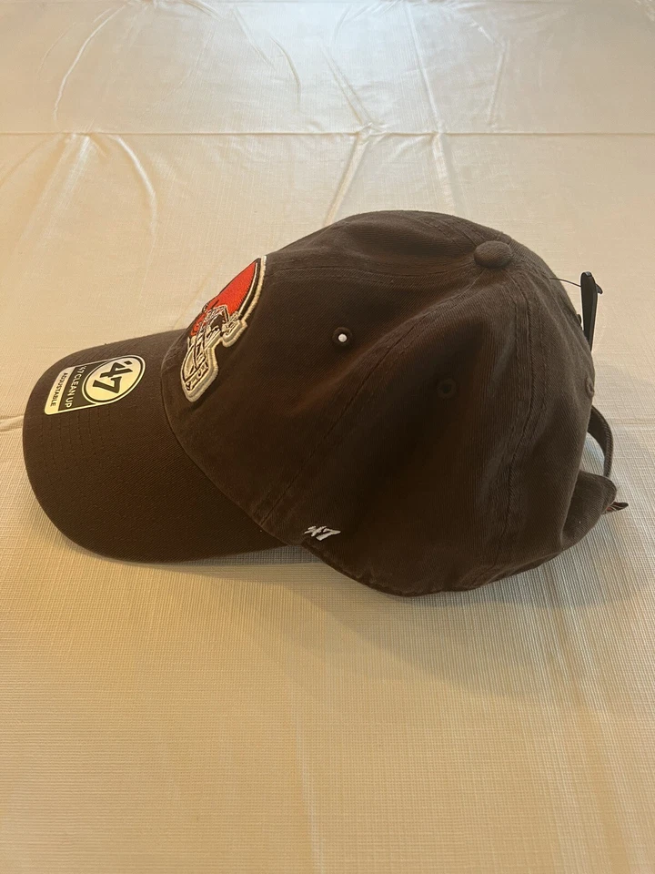 '47 Marca NFL Cleveland Browns Limpieza Ajustable Correa Gorra Papá NUEVO Foto 2 de 4