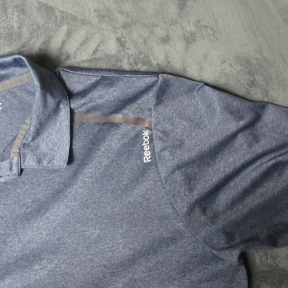 Reebok Polo Shirt Mens Large L Blue Athletic Golfing Golf Sportswear Coaching thumbnail 3