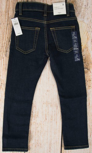 NWT Boys GAP Kids Skinny Fit Jeans Adjustable Waist Over Dark Wash - 848365 - Picture 6 of 7