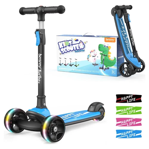 esrey Kid Scooter 3 Wheel for 3-10 Years Girl/Boy,Toddler Kick Scooter,Blue