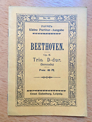 Beethoven ~ Trio- D dur Op. 8 ~ PAYNE's Kleine Partitur-Ausgabe