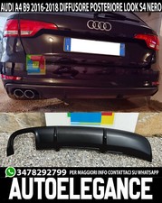 Hinterer Stoßstangen Diffusor Für Audi A4 B9 8W 2015-2018 Matt Schwarz ABS