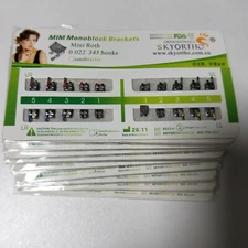 10 Sets Dental Brackets Mini Roth 022 345 Hooks MIM Monoblock Metal Ultrathin