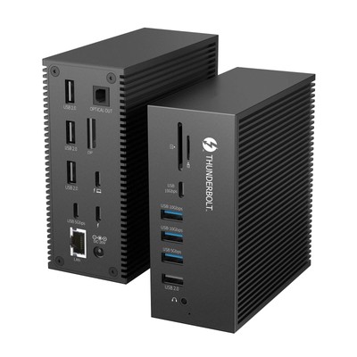 18 in 1 Thunderbolt 3 Dock, Thunderbolt USB C Docking Station Dual Monitor wi...