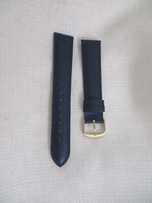 GENUINE leather usa watchstrap watch band strap 18mm gold blue lizard grain