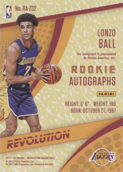 2017-18 Panini Revolution - Lonzo Ball #RA-ZO2 for sale | eBay
