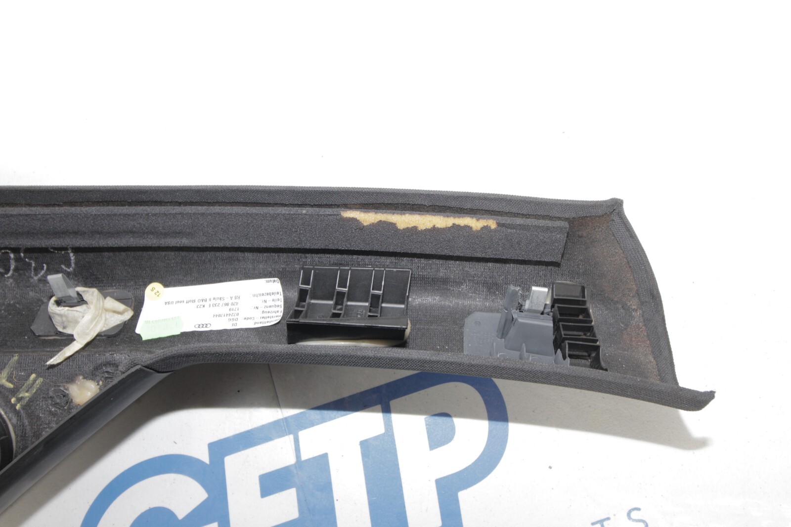 08-13 AUDI R8 4.2L V8 OEM LH LEFT DRIVER A PILLAR TRIM 420867233E BLACK PLASTIC