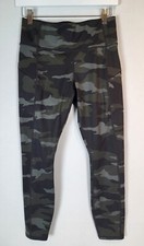 Athleta Camo Contender 7/8 Tight Leggings Small Olive Black