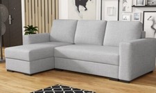 Ecksofa Latte Eckcouch mit Bettkasten und Schlaffunktion Polsterecke L-Form