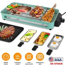 1500W Electric Grill Electric Grill Net Outdoor Removable Party Plate Dishwasher