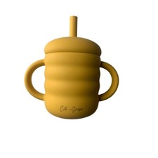 Baby Silicone Sippy Cup Training Cup w/ Handle  Spout Lid Toddler Straw Cup 5oz