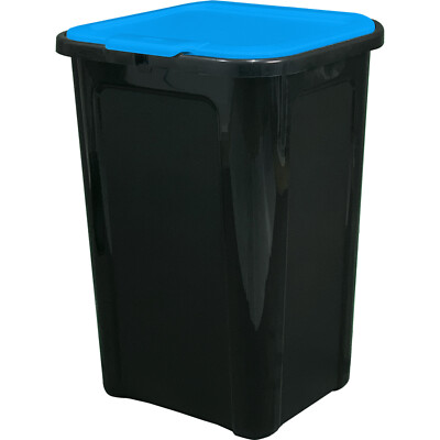 Set 3 Pattumiere Per Raccolta Differenziata AKIPATBLUES - 44 Litri Caduna, Coperchi Colorati, Per Casa E Ufficio - Made In Italy - Foto 7