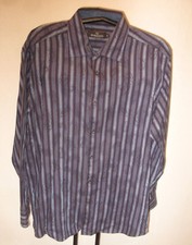 Bugatchi Long Sleeve Dress Shirt Mens Sz XL Paisley Multicolored Stripe 179