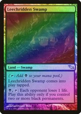 Leechridden Swamp FOIL Shadowmoor HEAVILY PLD Land Uncommon MAGIC CARD ABUGames