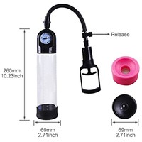 Male P-e-n-i-s Enlargement Pump With Barometer Black Manual Operating Device Men Male P-e-n-i-s Enlargement Pump With Barometer Black Manual Operating Device Men