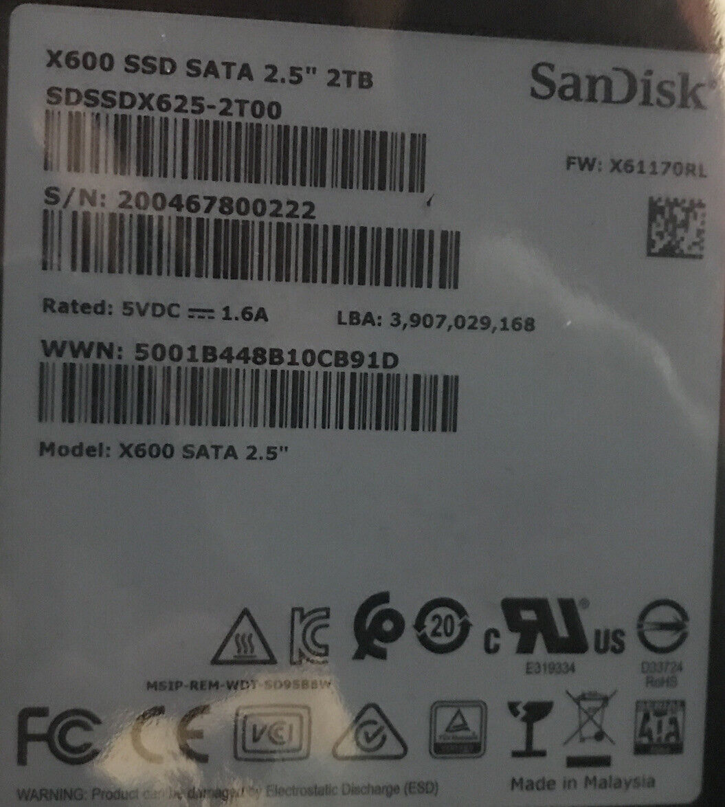 Sandisk G-Technology 2TB G-SPEED Shuttle  SSD Module 0G10353-1