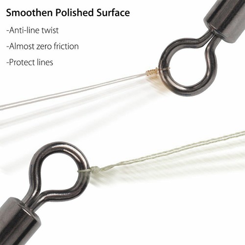 100/50x Rolling Barrel Swivel 42-330lb Fishing Swivels Solid Ring #1-#8,1/0-6/0 - Picture 14 of 28