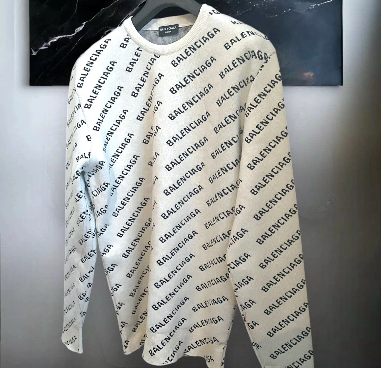 BALENCIAGA MAGLIONE UNISEX DI LUSSO XL 2XL CONDIZIONI 1A.