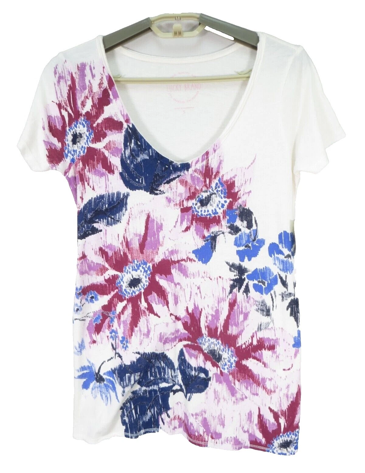 Lucky Brand Polyester Floral T-Shirts for Women