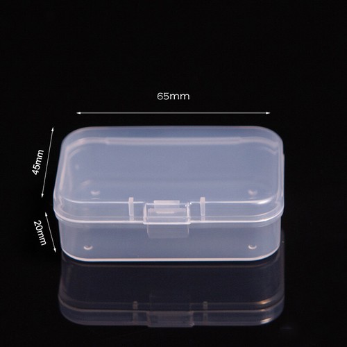 New Mini Square Clear Plastic Small Box Jewelry Storage Container Beads Case Box - Imagen 9 de 29