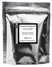 Potassium Metabisulfite Powder 4oz Wine, Beer, Homebrewing,