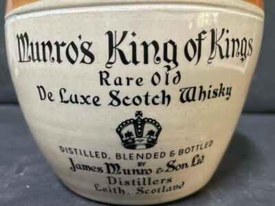 OLD VINTAGE RARE UNIQUE MUNROS KING OF KINGS DE LUXE SCOTCH WHISKY