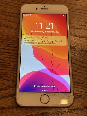 Apple iPhone 6S A1633 Rose Gold Pink Cracked Scratched Working
