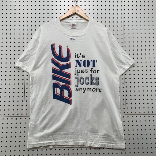 VTG 90s Bike Funny Shirt Mens XL White Single Stitch It’s Not Just JOCKS 21x30 - 第 1/17 張圖片