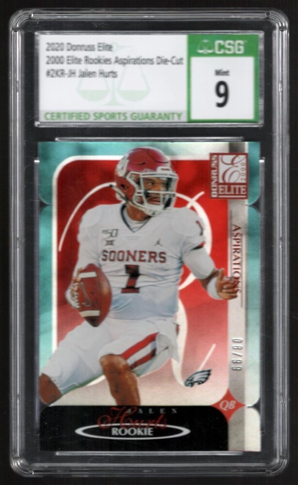 Jalen Hurts Panini Donruss Elite 2000 Elite Rookies #JH Aspirations Die-Cut