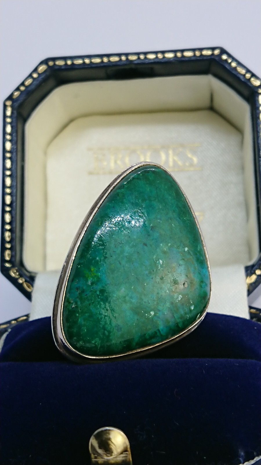 Chrysocolla Ring 925 Silver Statement Ring Chryso… - image 6