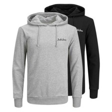 Jack  Jones Mens Hoodie Wan 2 Pack Fleece Pullover Jumper Cotton Blend