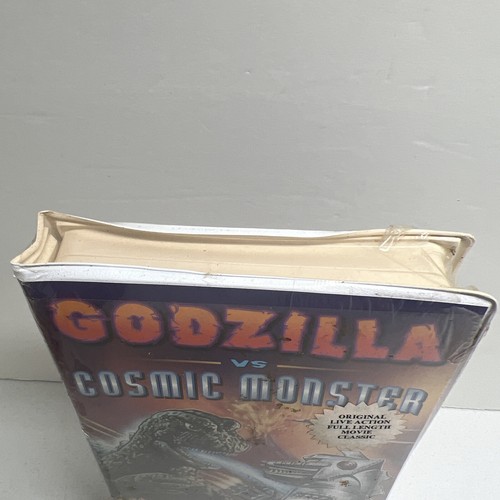 Godzilla Vs Cosmic Monster VHS Movie Tape Clamshell Mechagodzilla New Sealed - Picture 4 of 19