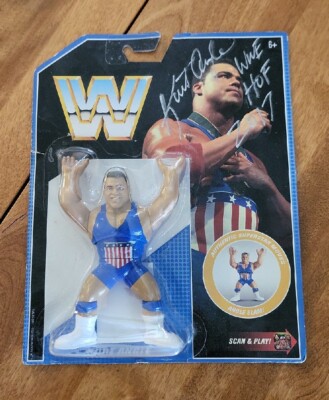 Kurt Angle Retro App Action Figure Autographed/Inscribed WWE Hall Of Fame TNA 
