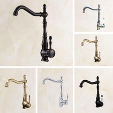 Deck Mounted Brass Kitchen Bathroom Swivel Spout Faucet Mixer Water Tap szh032