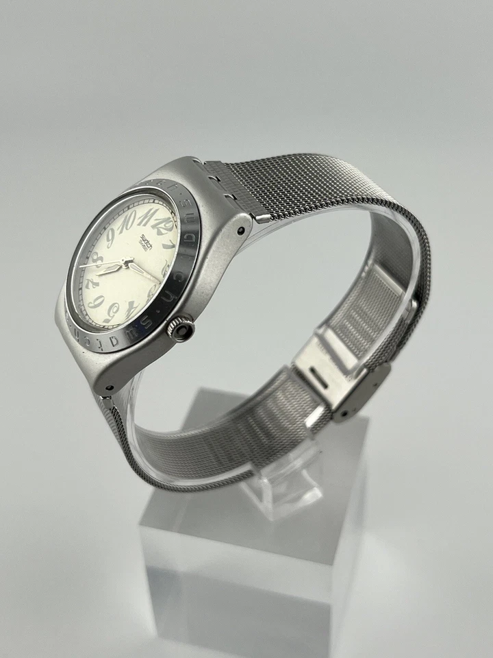 Relojes de pulsera Swatch Irony vintage simples años 90 | 1997 diseño mínimo acero Foto 3 de 4
