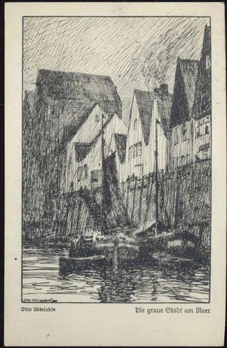 Die Graue Stadt Am Meer Text 20071251 - -Die graue Stadt am Meer-, Segelschiffe, Binnenhafen Husum