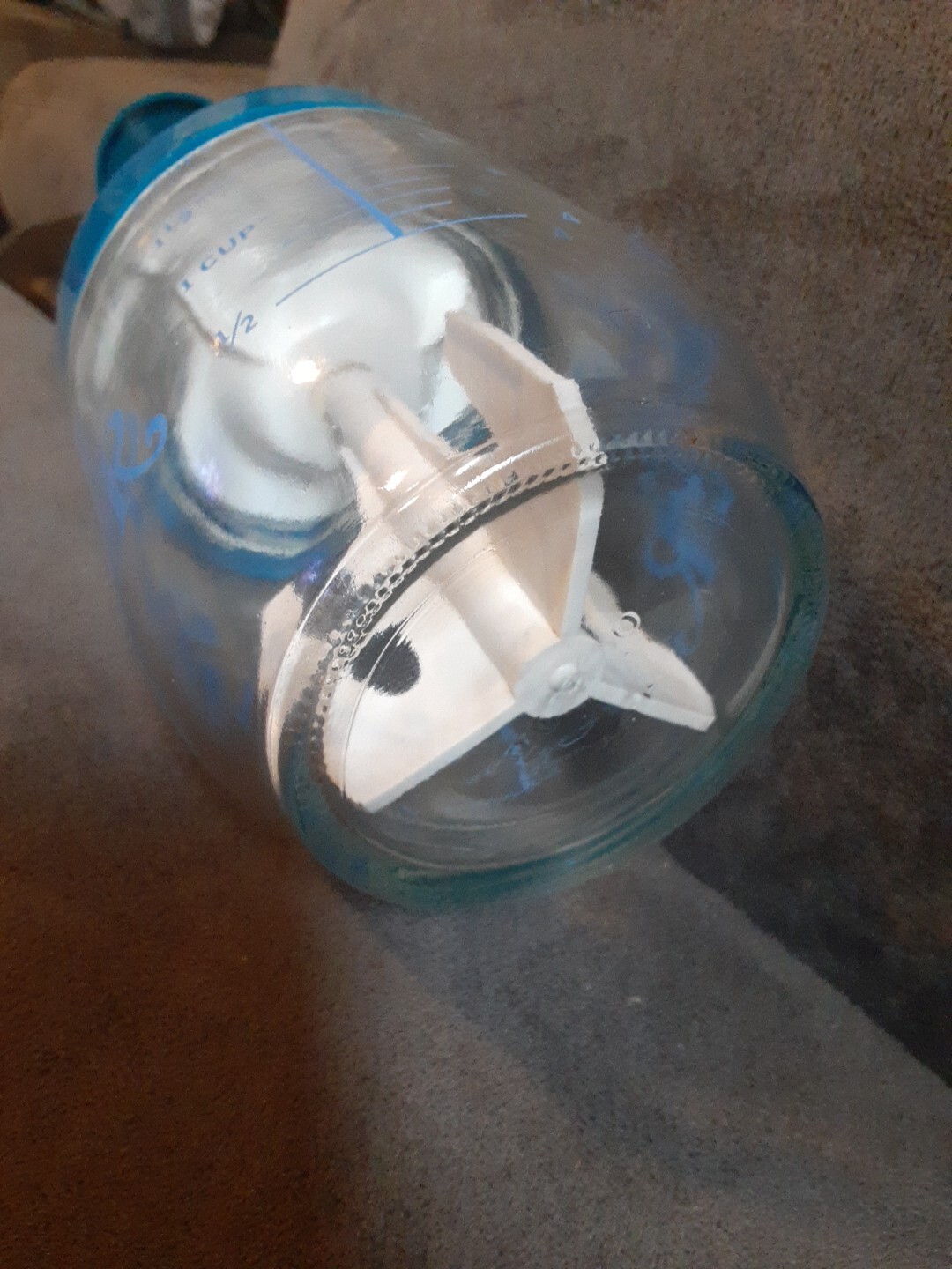 Vintage Gemco glass Blue Cornflower Hand Mixer Rare