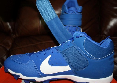 NEW BOX Nike Alpha Huarache Varsity Mid Keystone Baseball Cleats Blue Size 15 - Picture 6 of 11