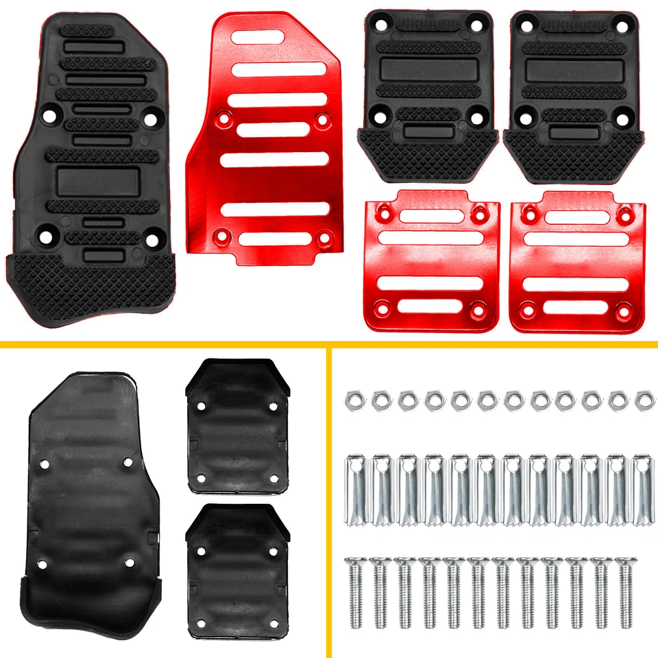 Kit de cubierta de pastillas de acelerador de pedal de embrague de pie de freno manual antideslizante universal para automóvil Foto 4 de 4
