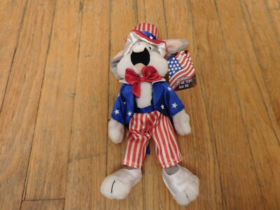 Vintage Warner Brother Store Bean Bag Looney Tunes Bugs Bunny 4th July Toy NWT