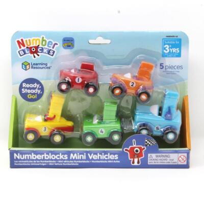 Learning Resources Zahlenblöcke Mini Fahrzeuge Set 5 Auto Pack