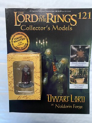 LORD OF THE RINGS COLLECTOR'S MODELS EAGLEMOSS ISSUE 121 DWARF LORD FIGURE