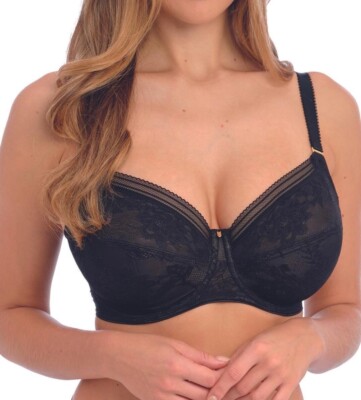 Fantasie Fusion Spitzen BH Schwarz Gr.34DD Bügel Vollschale Seitenstütze 102301